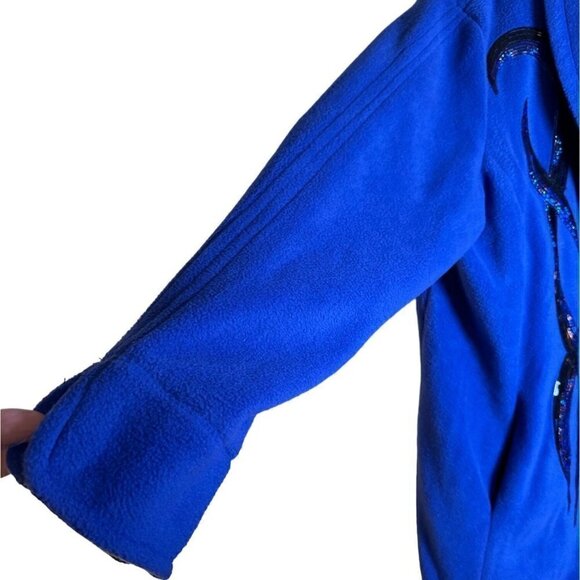 BOB Mackie's Women's Twisted Spangle Front Fleece Jacket w/Shawl Collar Size1X - Picture 5 of 12